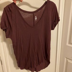 Maroon Tee w light wear